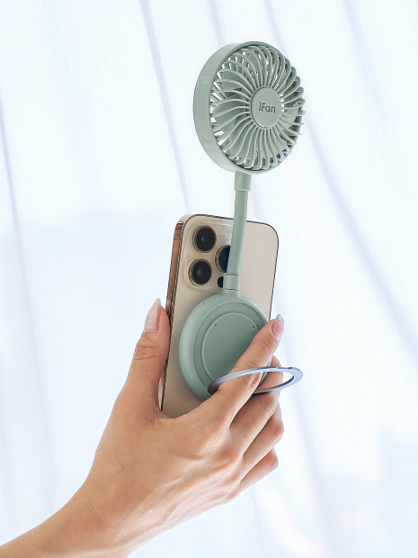 【ELAiCE/エレス】iFan Mag アイファン マグ 扇風機 マグネット付き MagSafe対応 ハンディファン