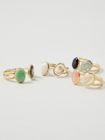 【Elodie Pavie】Twin Bague Double