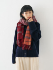 ウールリバーシブルチェックストール