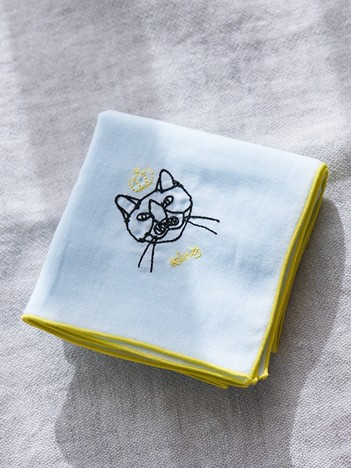 【＋HAyU fabric】 Wガーゼハンカチ 約45×45cm