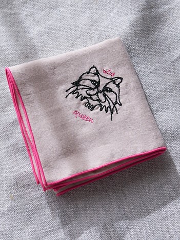 【＋HAyU fabric】 Wガーゼハンカチ 約45×45cm