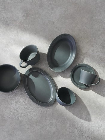 【SAKUZAN/サクザン】作山窯 Sara スープカップ チャコールグレー チャコールグレー 美濃焼 磁器 食洗機・電子レンジ対応