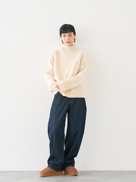 ハイネック2WAYプルオーバー