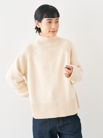 ハイネック2WAYプルオーバー