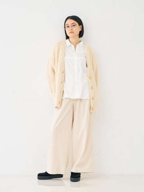 コーデュロイWタックワイドパンツ