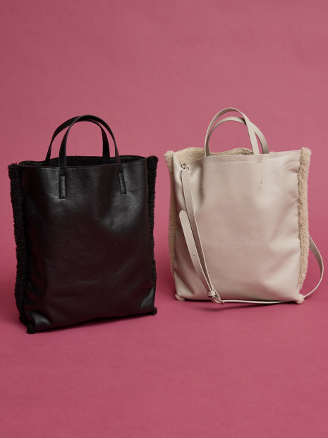 2WAYリバーシブルボアトートバッグ