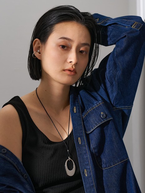 【dignif】【金属アレルギー対応】オーバルトップコードネックレス