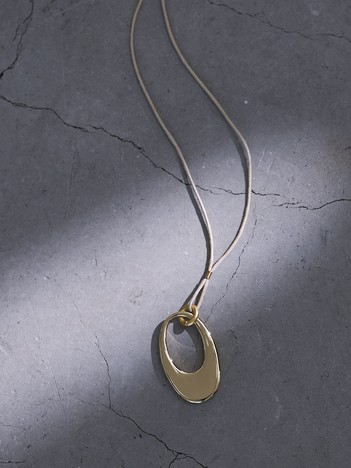 【dignif】【金属アレルギー対応】オーバルトップコードネックレス