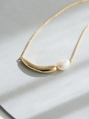 【dignif】【金属アレルギー対応】パール&モチーフトップネックレス