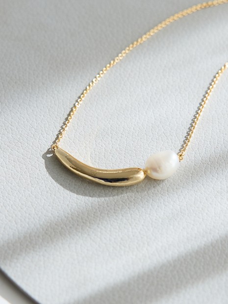 【dignif】【金属アレルギー対応】パール&モチーフトップネックレス