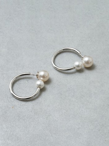 【dignif】【金属アレルギー対応】ツインパールピアス