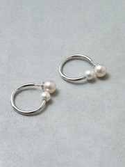 【dignif】【金属アレルギー対応】ツインパールピアス