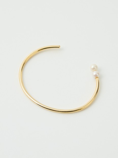 【dignif】【金属アレルギー対応】ツインパールバングル