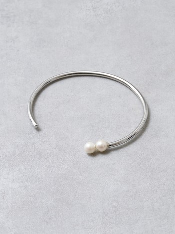 【dignif】【金属アレルギー対応】ツインパールバングル