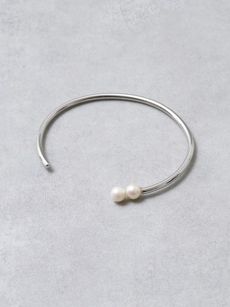 【dignif】【金属アレルギー対応】ツインパールバングル