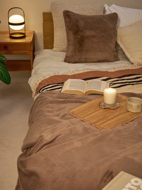 エコファーブランケット 140×190cm 大判 リバーシブル 洗える