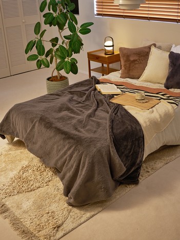 エコファーブランケット 140×190cm 大判 リバーシブル 洗える