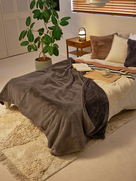 エコファーブランケット 140×190cm 大判 リバーシブル 洗える