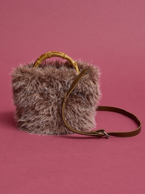 【WEB限定】【EARTH MADE】バンブーファーショルダーバッグ