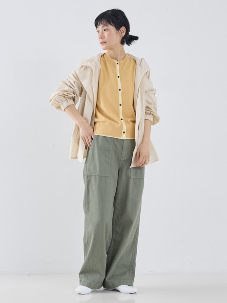 レイヤード風ジップアップコート