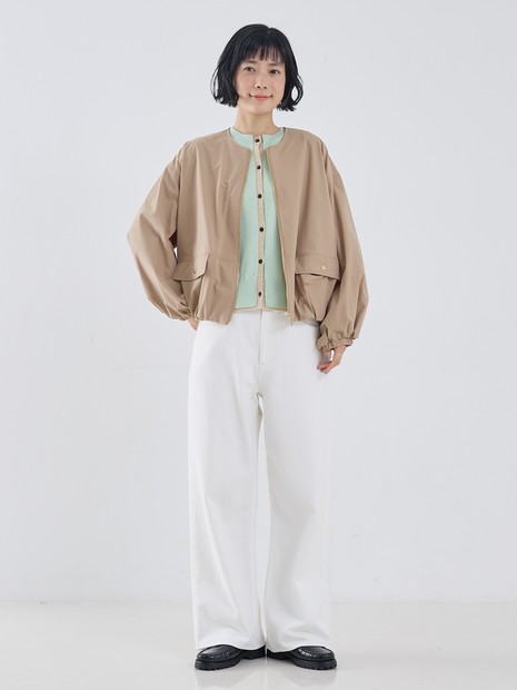 2WAYボリュームスリーブジップアップブルゾン