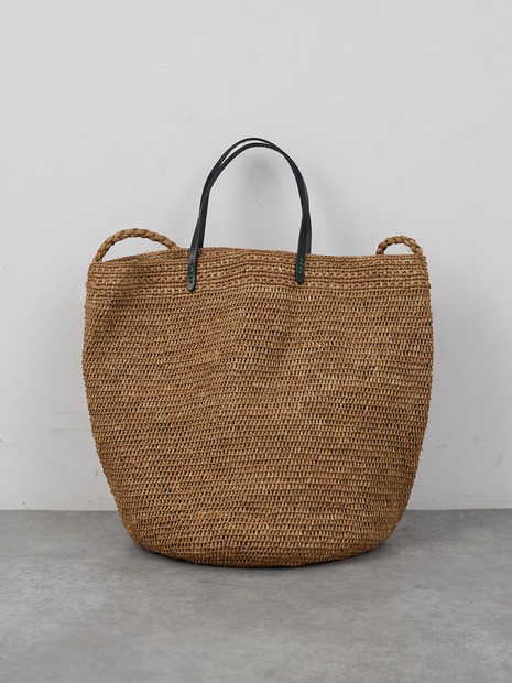 collex - ラフィア革ハンドル2WAYトートバッグ【予約】