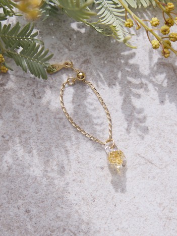 【HARIO Lampwork Factory】リング ひとふさのミモザ