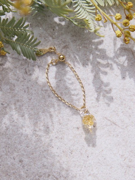 【HARIO Lampwork Factory】リング ひとふさのミモザ