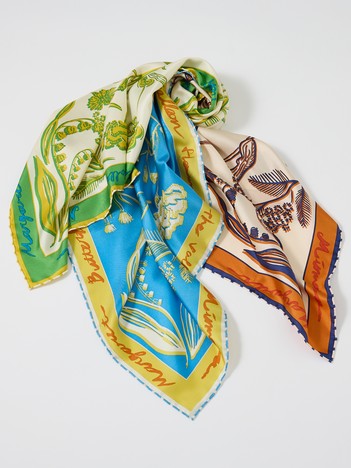 【manipuri/マニプリ】フローラシルクスカーフ