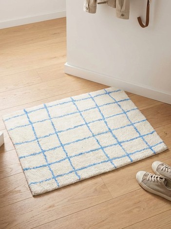 【RugRu】BRITT RUG（ブリット）コットンラグ インド綿 チェック柄 50×70