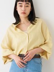 ワイドスリーブリネンオーバーシャツ