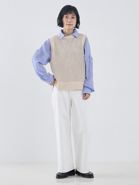 メッシュ柄ベスト