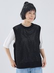 メッシュ柄ベスト
