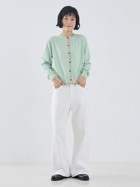 バイカラーコンパクトカーディガン