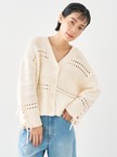 袖口レースアップ2WAYカーディガン