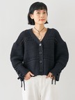袖口レースアップ2WAYカーディガン