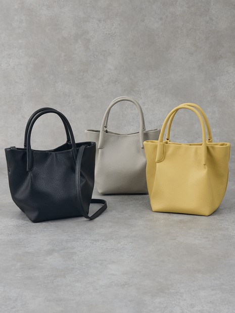 2WAY バケットトートバッグ タックハンドル＆ショルダー