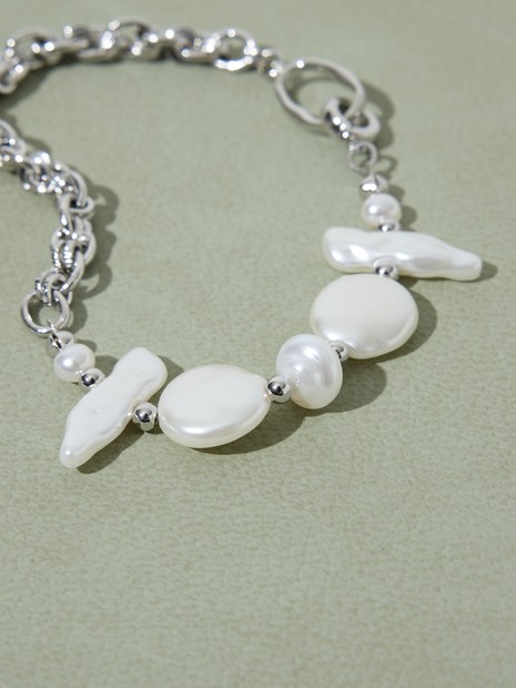【dignif】【金属アレルギー対応】ブレスレット　Pearl Link