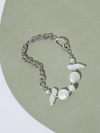 【dignif】【金属アレルギー対応】ブレスレット　Pearl Link