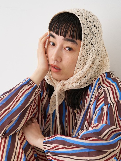 ブークレーヤーンニットレースストール【予約】