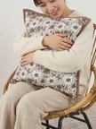 【26SS新色】ブロックプリント キルトクッションカバー 45×45