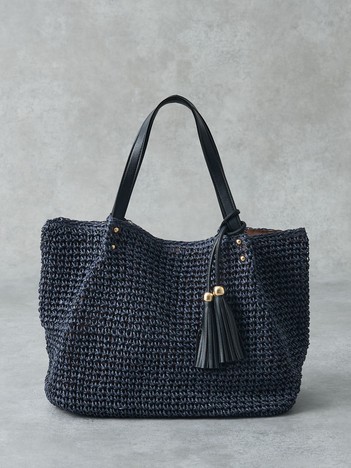 【WEB限定】フリンジチャーム付きペーパートート