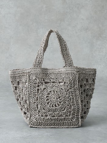 【WEB限定】モチーフ編スクエアトートバッグ