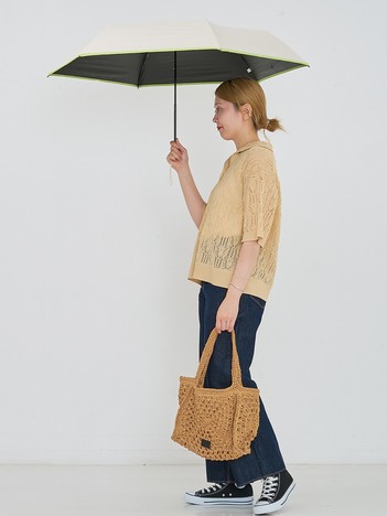 日傘 パイピング  晴雨兼用 折りたたみ傘 ALL IN UMBRELLA 【assa】【WEB限定】