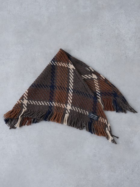 John Branigan/ジョンブラニガン】FRINGE STOLE チェック柄 三角