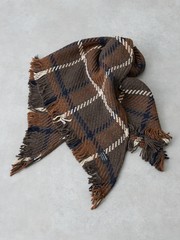 John Branigan/ジョンブラニガン】CHECK SHAWL チェック柄 大判 三角