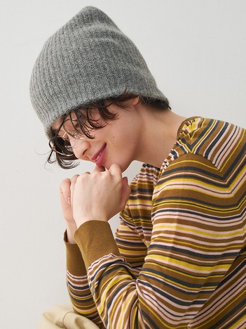 【 Ruben / ルーベン 】ANGORA LAKED BEANIE ニットビーニー ニット帽【予約】