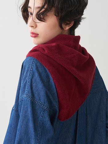 【WEB限定】【WILLIAM BRUNTON】TRIANGLE SCARF   カシミヤ100% 三角スカーフ【予約】