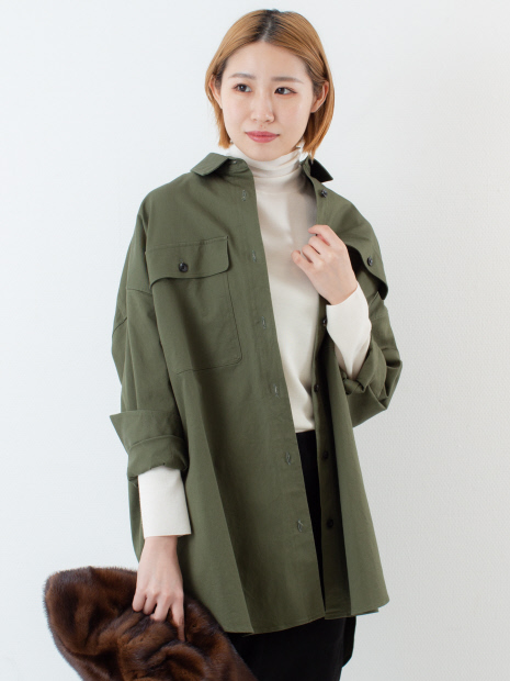 【COCUCA】CPOブルゾンシャツ