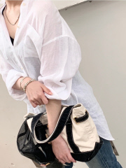 【COCUCA】2WAYカシュクールシャツ